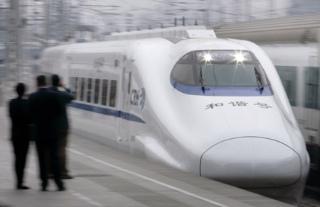 First high-speed train hits railways