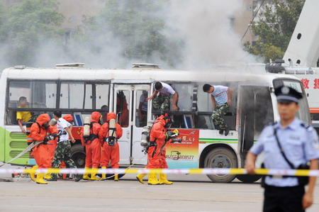Emergency drill held to safeguard anniversary