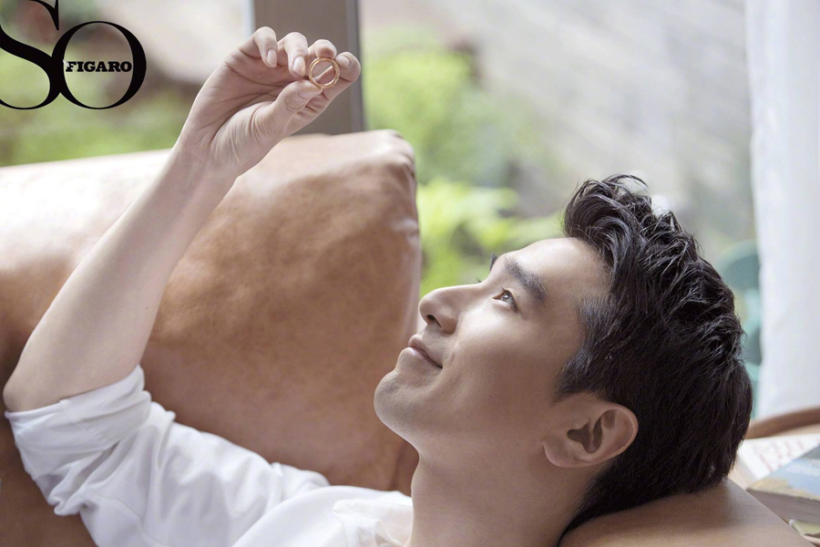 Actor Mark Chao poses for the fashion magazine