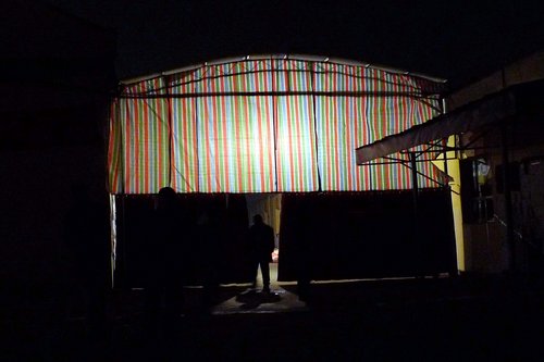 Migrant workers spend nights at temporary shelter