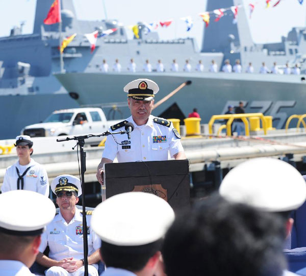 Chinese warships visit US navy base after joint drill