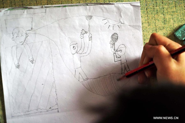 Ten-year-old boy's love for his sick father