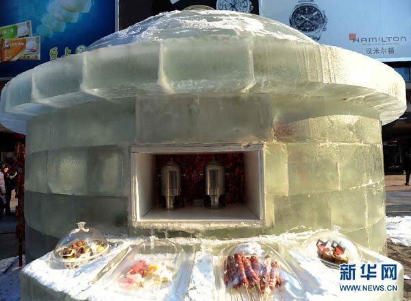 Ice restaurant opens in Northeast China city