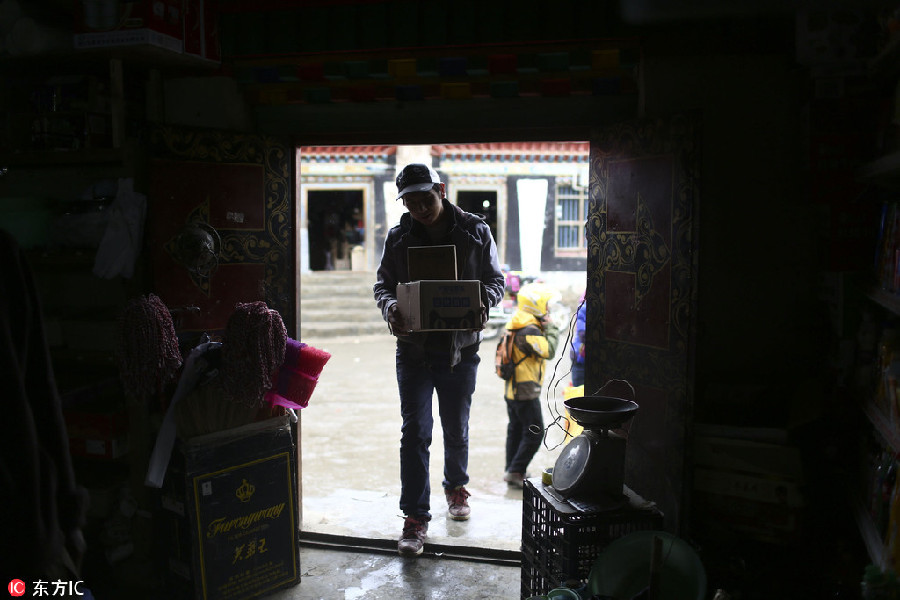 World's highest delivery service station established in Tibet
