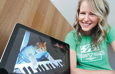 Internet cat stars scratch new surface