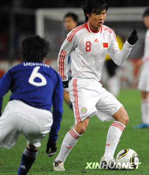 男足東亞四強賽：中國隊戰平日本隊