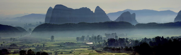 雨季田園如仙境