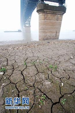長江九江段水位持續下降(圖)
