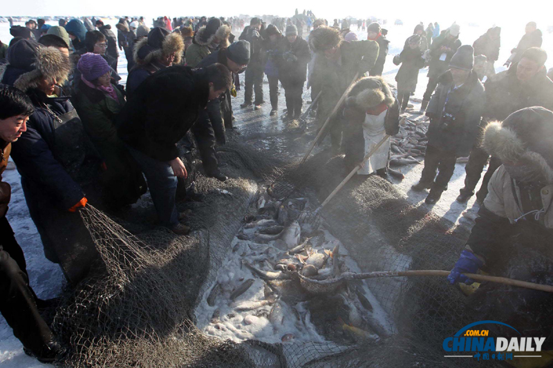 直擊吉林查干湖冬季捕魚