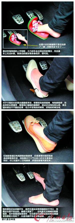 開(kāi)車(chē)穿拖鞋高跟鞋扣2分罰100元！