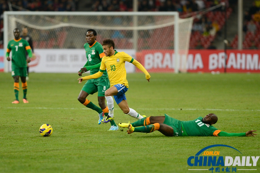 國(guó)際足球友誼賽：巴西2-0勝贊比亞