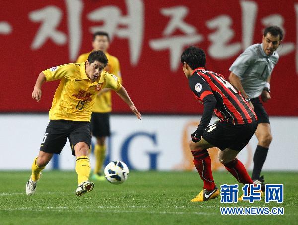亞冠：廣州恒大戰平首爾FC