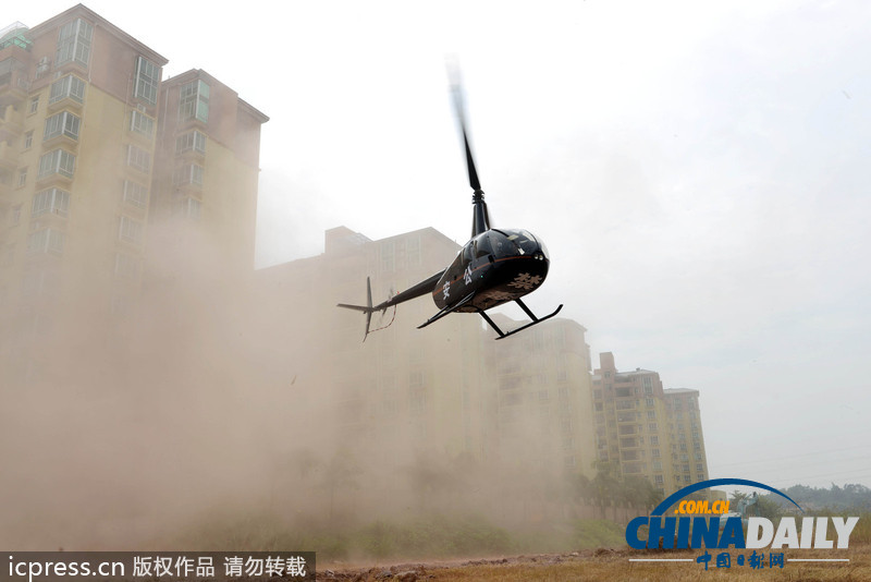 廣東惠州首次空中查毒 直升機排除兩棟可疑樓