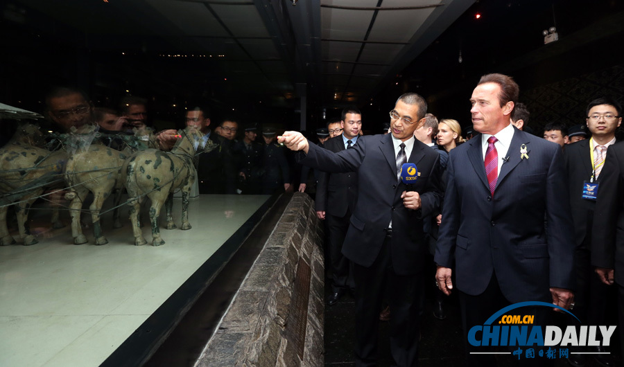 施瓦辛格參觀秦始皇兵馬俑