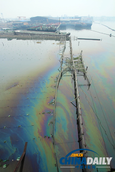 浙江紹興：燃油泄漏 污染杭甬大運河