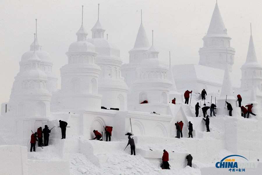 大型雪雕亮相吉林長春