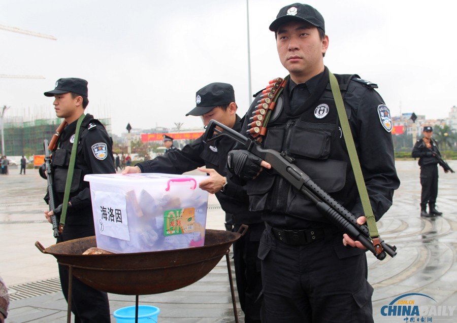 中越聯手啟動邊境掃毒 共焚燒1000公斤毒品