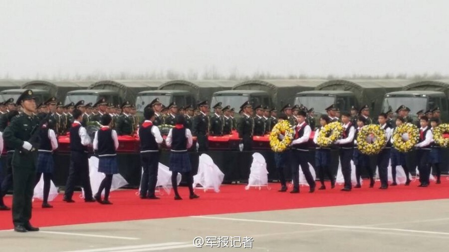 437具志愿軍烈士遺骸回國 將安放于抗美援朝烈士陵園
