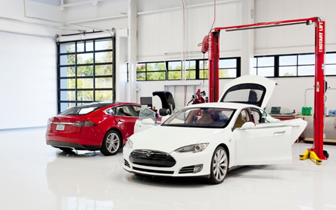 特斯拉在全國20多個主要城市設立“特斯拉授權鈑噴中心”