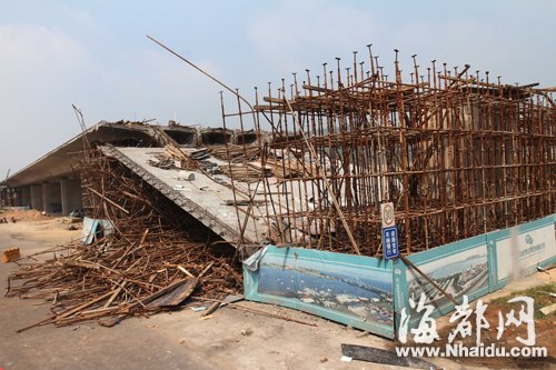 廈門：工人操作失誤 在建高架橋坍塌4人受傷