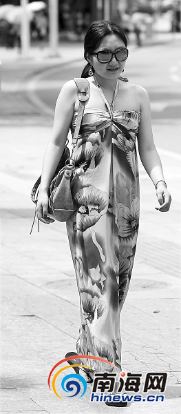 海南三亞流行“波西米亞風” 成街頭靚麗風景