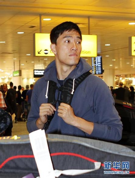 劉翔抵達倫敦 備戰奧運