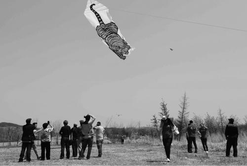 沈陽：18米長涂鴉風箏亮相風箏節（圖）