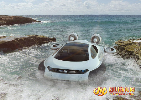 90后美女設(shè)計水陸兩棲汽車引關(guān)注 造型超酷