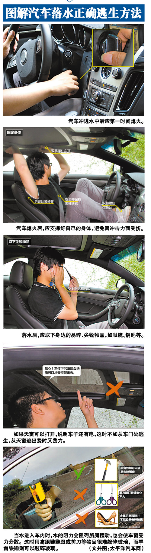 汽車頭枕破窗逃生?難!汽車專家傳授自救良方