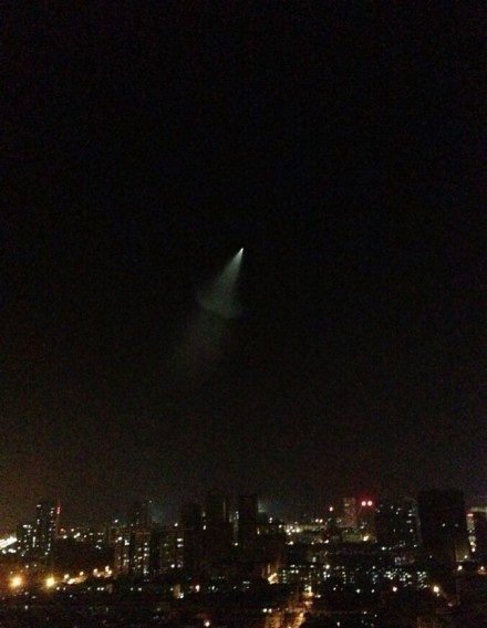 我國多地出現UFO 網友分析疑是反導試驗（圖）