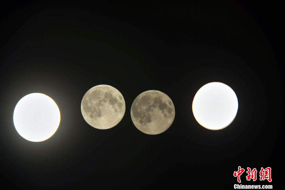 “超級月亮”現身福州天空