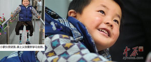 3歲娃車禍失去雙腿 每天訓練8小時被贊鐵腿男孩