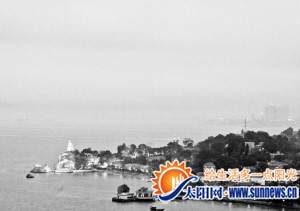 鼓浪嶼上空現海市蜃樓 專家：疑是平流霧造成錯覺