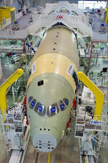 空客第一架A350超寬體飛機(jī)開始總裝