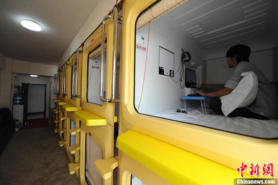 “膠囊旅館”現身昆明(圖)