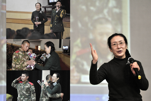 云南：“好軍嫂”吳曉燕為武警新訓官兵作輔導