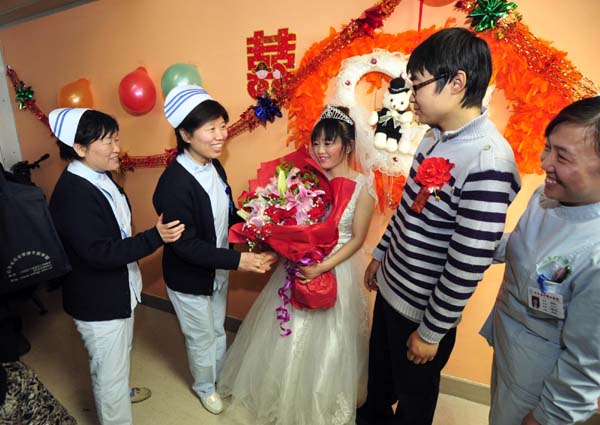 In sickness, I thee wed