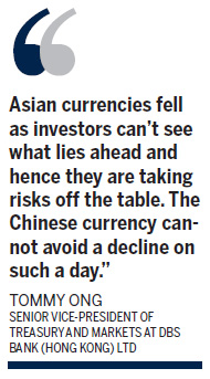 Yuan completes worst week since March on global growth concerns