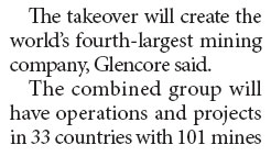 Glencore agrees to buy Xstrata, in $62 billion deal