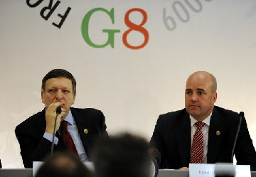 歐盟在G8峰會(huì)舉行新聞發(fā)布會(huì)