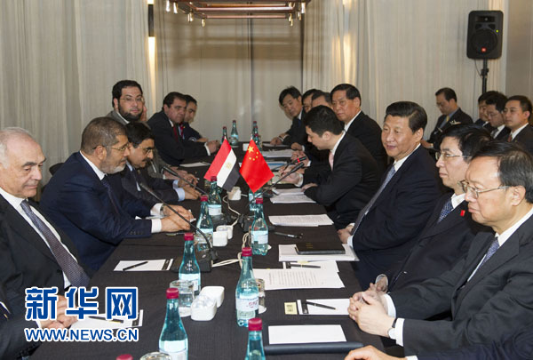 習近平會見埃及總統穆爾西