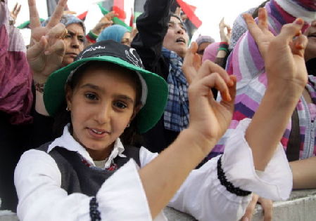 圖：利比亞執政當局宣布全國解放