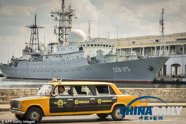 俄羅斯間諜軍艦意外停靠古巴游輪碼頭