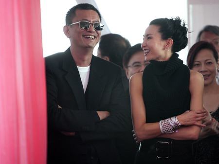 現戛納香港之夜 張曼玉王家衛親密交談