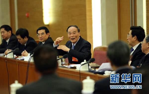 兩會授權(quán)發(fā)布：王岐山參加北京代表團審議