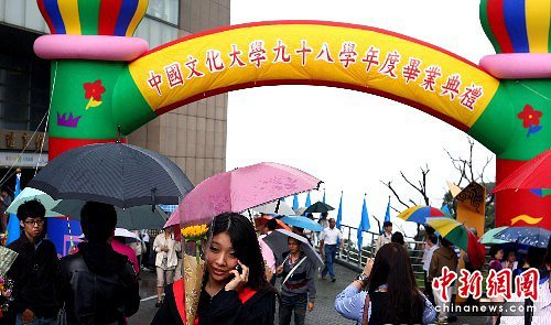 圖:臺(tái)灣大學(xué)生進(jìn)入畢業(yè)季節(jié)