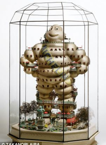 日本藝術家盆景上搭建“微型社區”