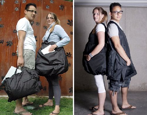 節省托運費是王道！神奇飛行服幫乘客“穿行李”