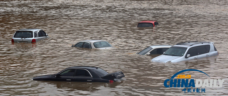 高清組圖：韓國首爾連日暴雨侵襲市民生活受影響