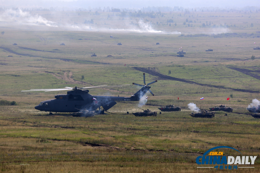 “和平使命―2013”中俄聯合反恐軍事演習實兵演習舉行
